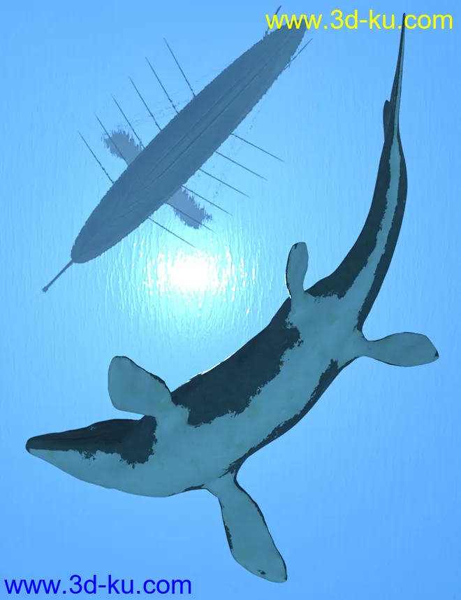 Oso Mosasaur for Daz Dragon 3模型的图片1