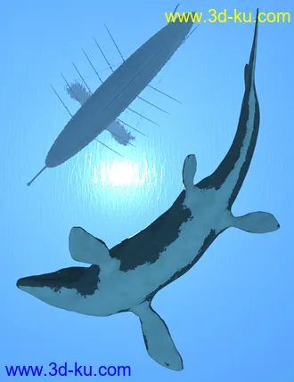 3D打印模型Oso Mosasaur for Daz Dragon 3的图片