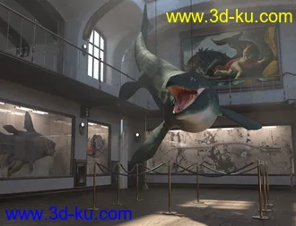 3D打印模型Oso Mosasaur for Daz Dragon 3的图片