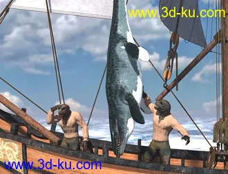 3D打印模型Oso Mosasaur for Daz Dragon 3的图片