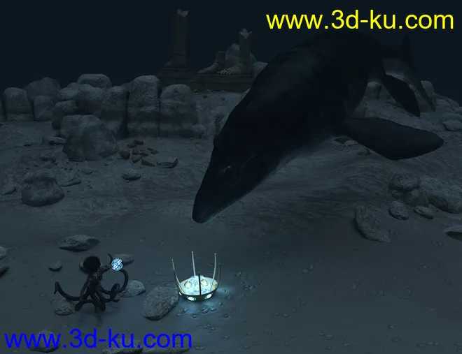 Oso Mosasaur for Daz Dragon 3模型的图片5