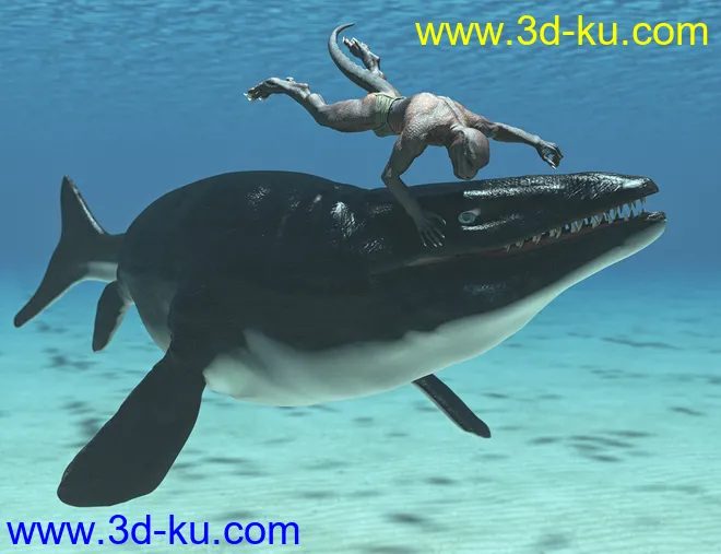 Oso Mosasaur for Daz Dragon 3模型的图片6