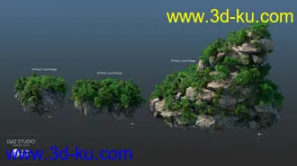 3D打印模型Overgrown Peaks的图片