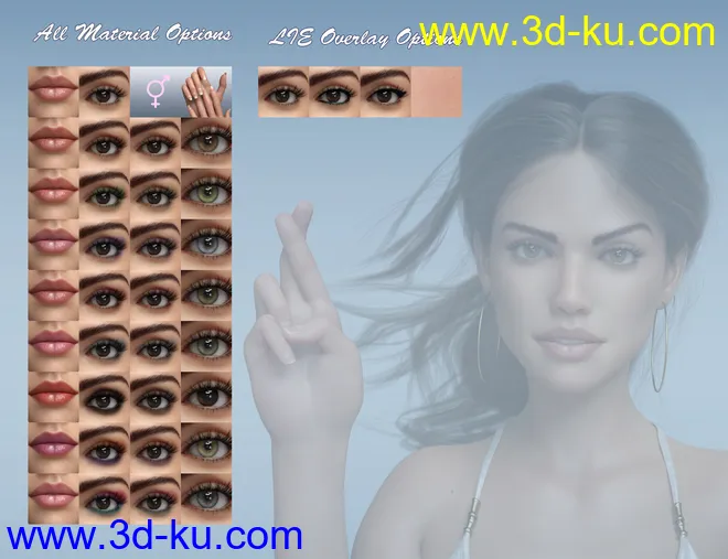 P3D Katherina HD for Genesis 8 Female模型的图片4