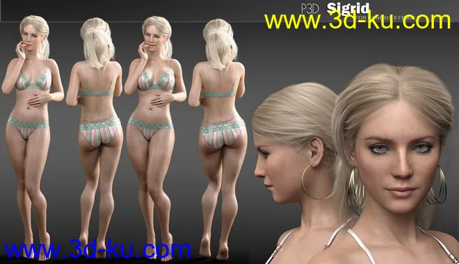 P3D Sigrid HD for Genesis 8 Female模型的图片9
