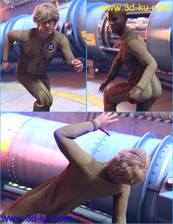 Particle Accelerator Crisis Poses for Genesis 8 Male模型的图片1