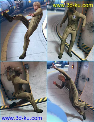 3D打印模型Particle Accelerator Crisis Poses for Genesis 8 Male的图片