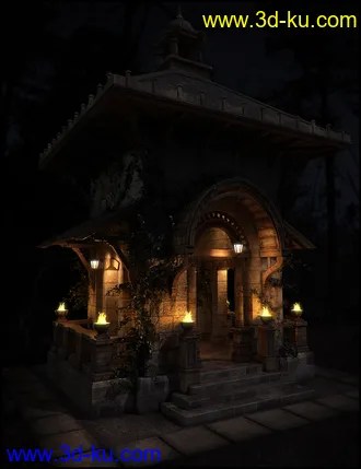 3D打印模型Pavilion of Montchanin Fallen Iray Addon的图片