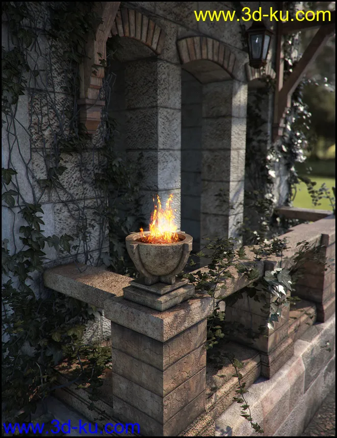 Pavilion of Montchanin Fallen Iray Addon模型的图片7