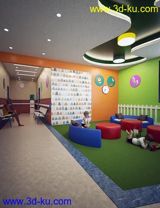 3D打印模型Pediatric Clinic Waiting Area的图片