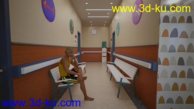 Pediatric Clinic Waiting Area模型的图片4