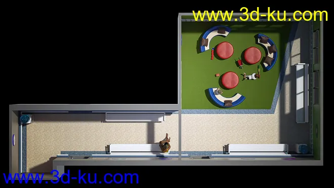 Pediatric Clinic Waiting Area模型的图片7