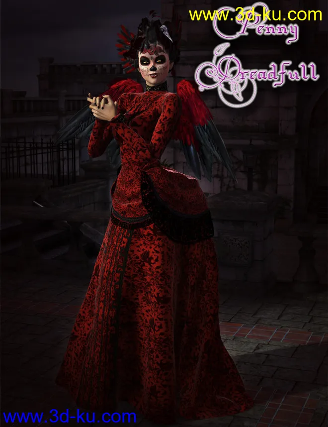 Penny Dreadfull Outfit for Genesis 2 Female(s)模型的图片1