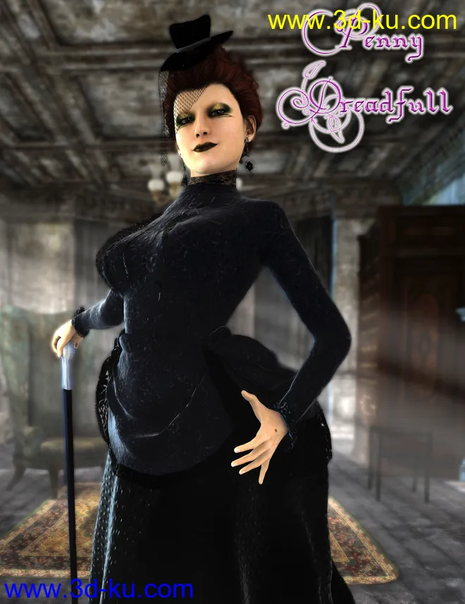 Penny Dreadfull Outfit for Genesis 2 Female(s)模型的图片2