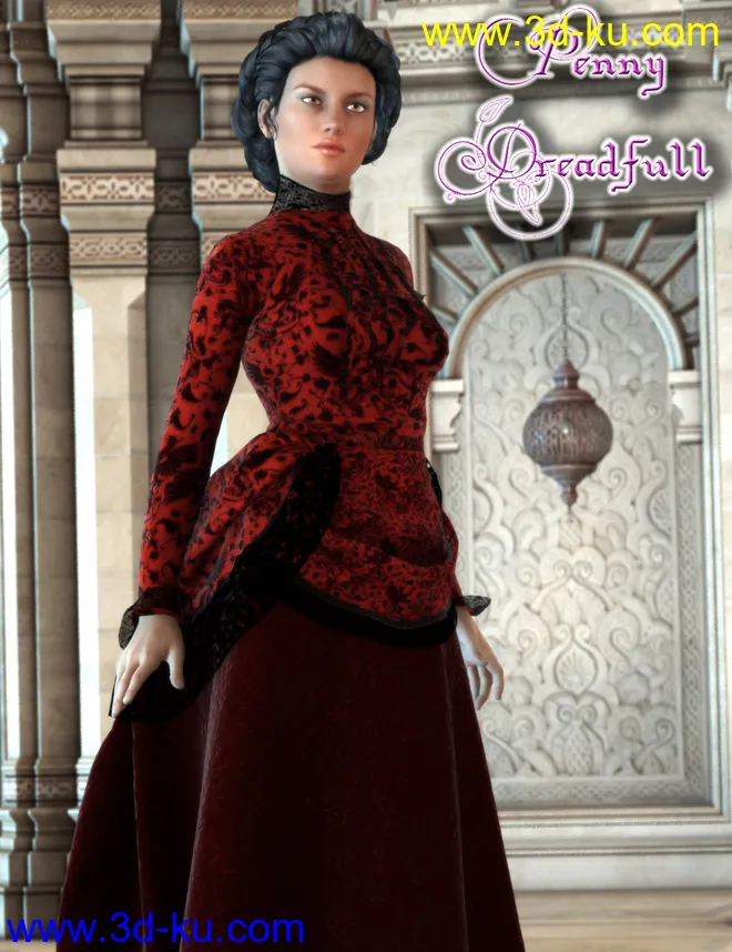 Penny Dreadfull Outfit for Genesis 2 Female(s)模型的图片5