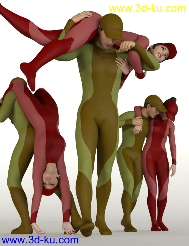 People Carrying People Volume 2 for Genesis 8模型的图片1