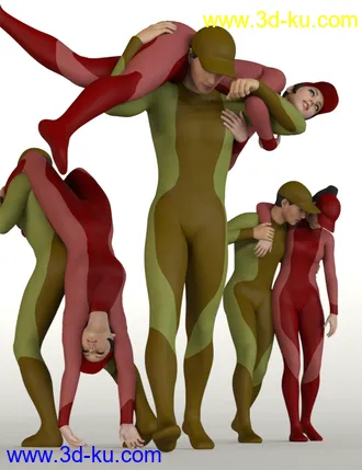 3D打印模型People Carrying People Volume 2 for Genesis 8的图片