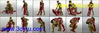 3D打印模型People Carrying People Volume 2 for Genesis 8的图片