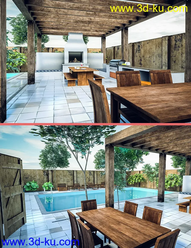 Pergola Kitchen模型的图片1