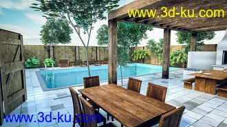 3D打印模型Pergola Kitchen的图片
