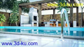3D打印模型Pergola Kitchen的图片