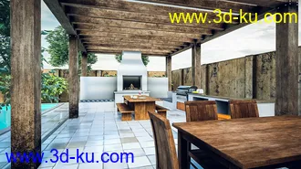 3D打印模型Pergola Kitchen的图片