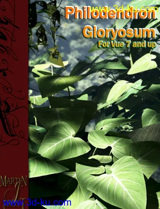 3D打印模型Philodendron gloryosum - Jungle Plants for Vue的图片