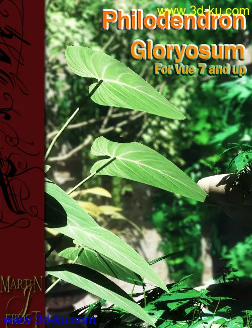 Philodendron gloryosum - Jungle Plants for Vue模型的图片3