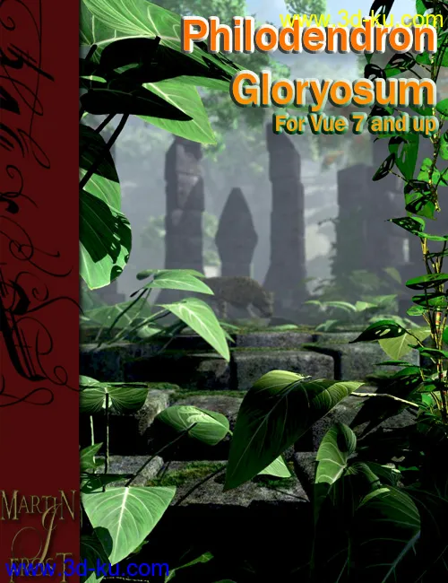 Philodendron gloryosum - Jungle Plants for Vue模型的图片4