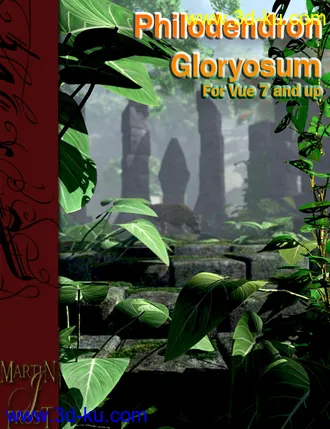 3D打印模型Philodendron gloryosum - Jungle Plants for Vue的图片