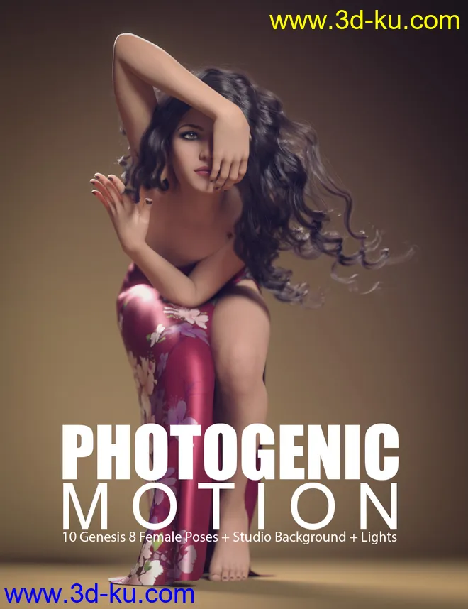 Photogenic Motion for Genesis 8 Female Poses + Studio Set模型的图片1