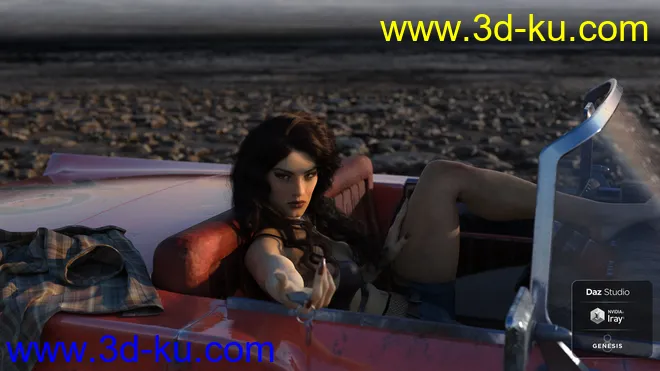 Phx Aer HD, Hair and Accessories for Genesis 8 Females模型的图片14
