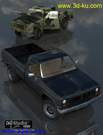 3D打印模型Pick 'em Up Truck的图片