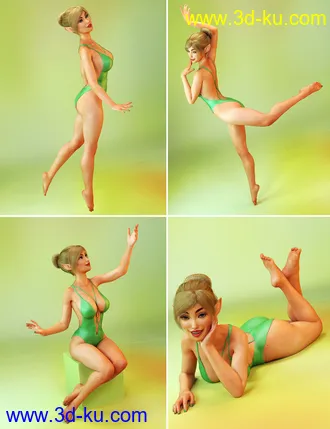 3D打印模型Pixie Charm Poses for Genesis 8 Female(s)的图片