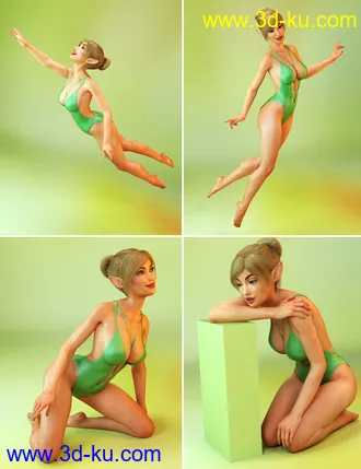 3D打印模型Pixie Charm Poses for Genesis 8 Female(s)的图片