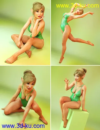 3D打印模型Pixie Charm Poses for Genesis 8 Female(s)的图片