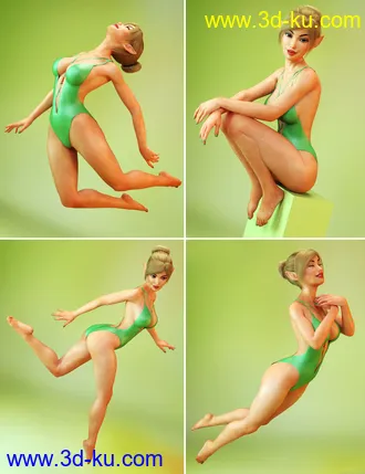 3D打印模型Pixie Charm Poses for Genesis 8 Female(s)的图片