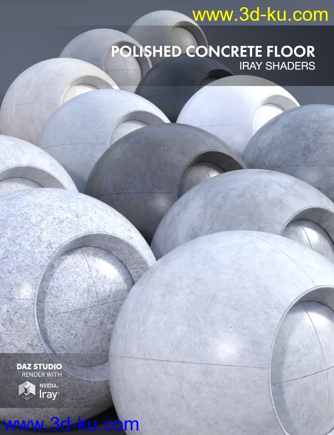Polished Concrete Floor - Iray Shaders模型的图片1