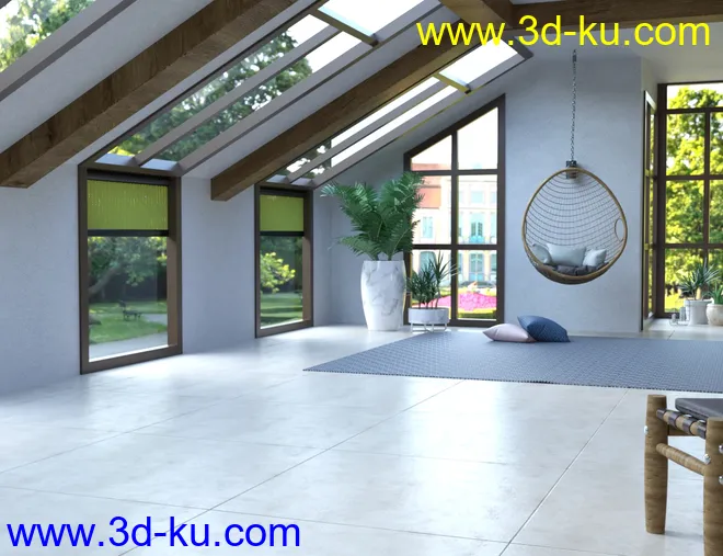 Polished Concrete Floor - Iray Shaders模型的图片2