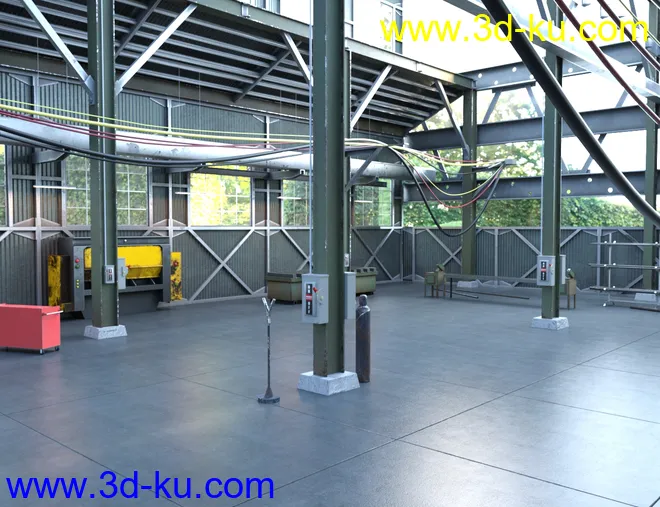 Polished Concrete Floor - Iray Shaders模型的图片3