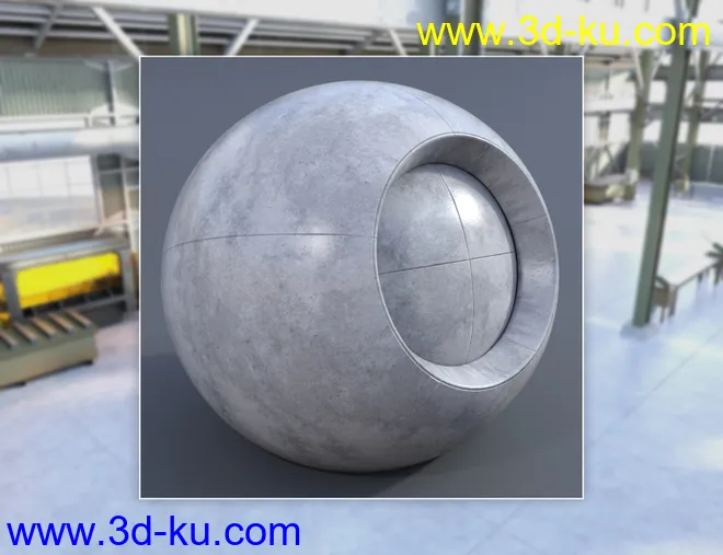 Polished Concrete Floor - Iray Shaders模型的图片8
