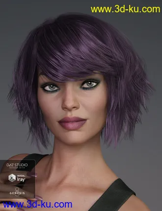 3D打印模型Pop Cut Hair for Genesis 3 and 8 Female(s)的图片