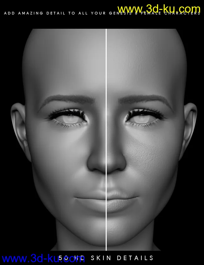 Porefectionist HD Skin Details for Genesis 8 Females模型的图片1