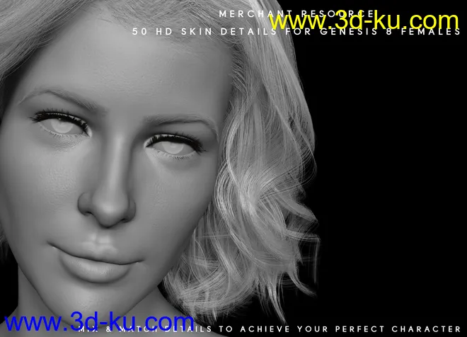 Porefectionist HD Skin Details for Genesis 8 Females模型的图片2