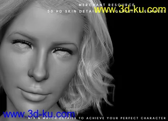3D打印模型Porefectionist HD Skin Details for Genesis 8 Females的图片