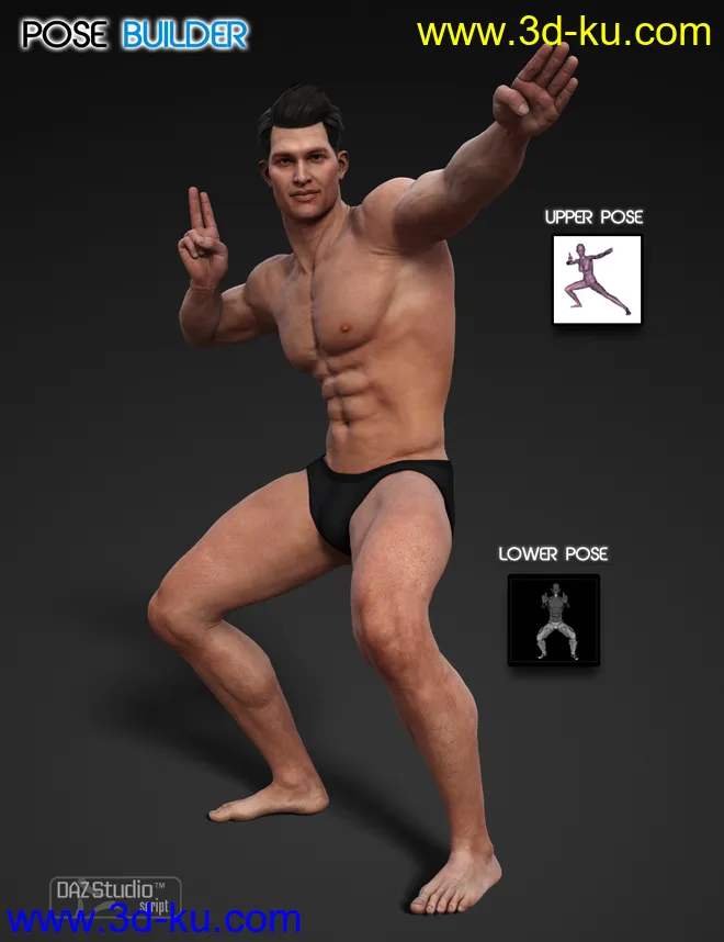 Pose Builder for Genesis, Genesis 2 Female(s) & Genesis 2 Male(s)模型的图片9