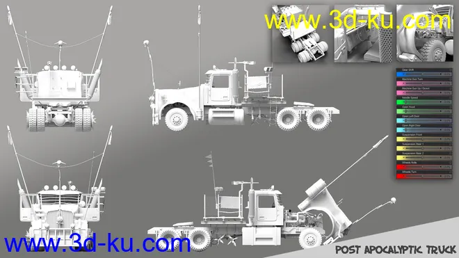 Post Apocalyptic Truck模型的图片8