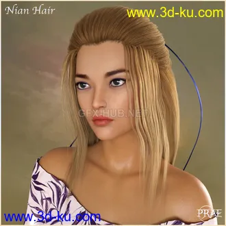 3D打印模型Prae-Nian Hair For G8 Daz的图片