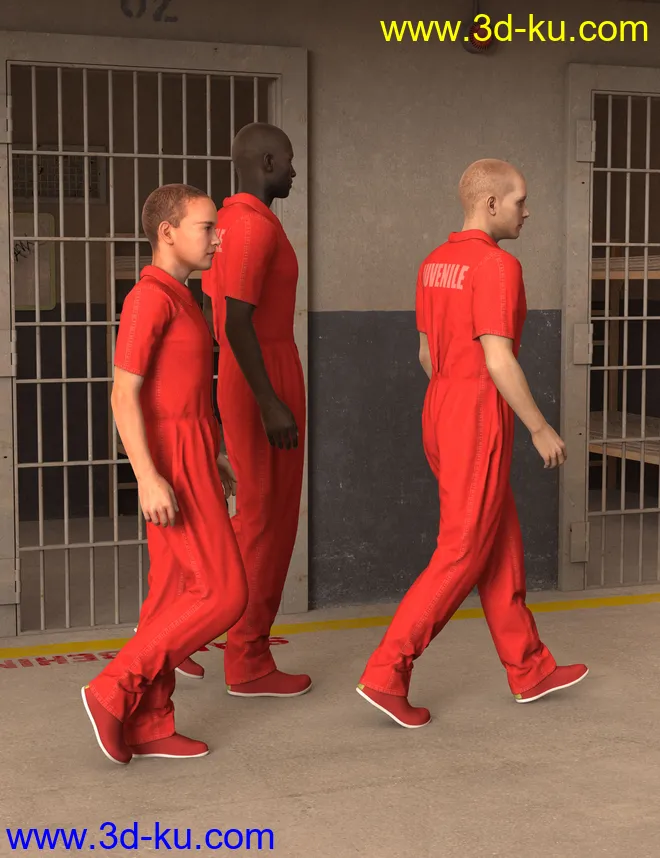 Prison Clothes for Genesis 2 Male(s)模型的图片4