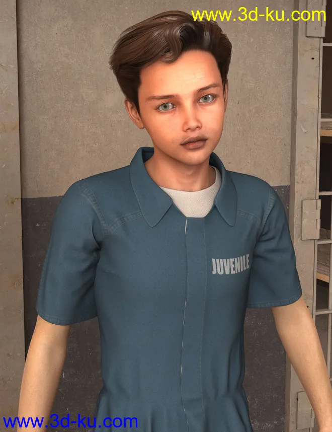 Prison Clothes for Genesis 2 Male(s)模型的图片5